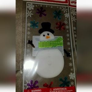2 Sheets Of Christmas Window Gel Clings NEW ****SNOWMAN****